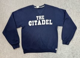 The Citadel Bulldogs Sweatshirt Crewneck Adult Small Blue Russell Milita... - £21.92 GBP