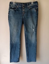 Silver Jeans Womens 32x31 Suki Distressed Straight Leg Blue Stretch Butt... - $34.65