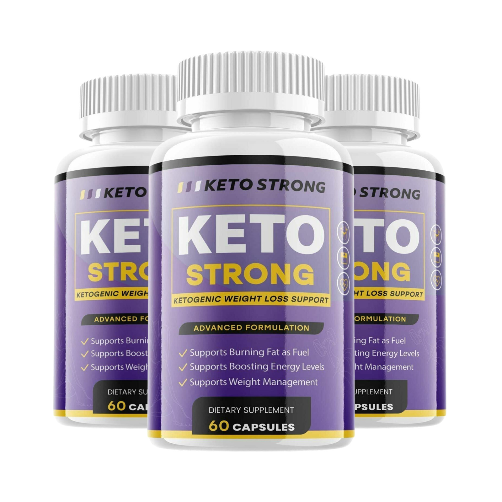 3 Pack Keto Strong Pills - Natural Formula For Weight Loss - 180 Capsules