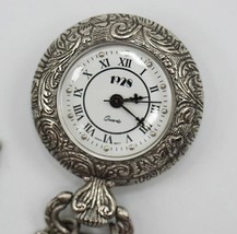 1928 Silver Tone Analog Quartz Pocket Watch - $19.79