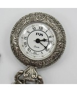 1928 Silver Tone Analog Quartz Pocket Watch - £15.47 GBP