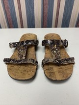 Vionic Orthaheel Viviana Bronze Jewel Embellished Sandals Slides Women’s Size 8 - £23.73 GBP