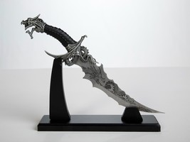 Sea Dragon 13.25&quot; OA Fantasy Knife &amp; Stand Etched Blade Collectable Home Decor - £766.85 GBP