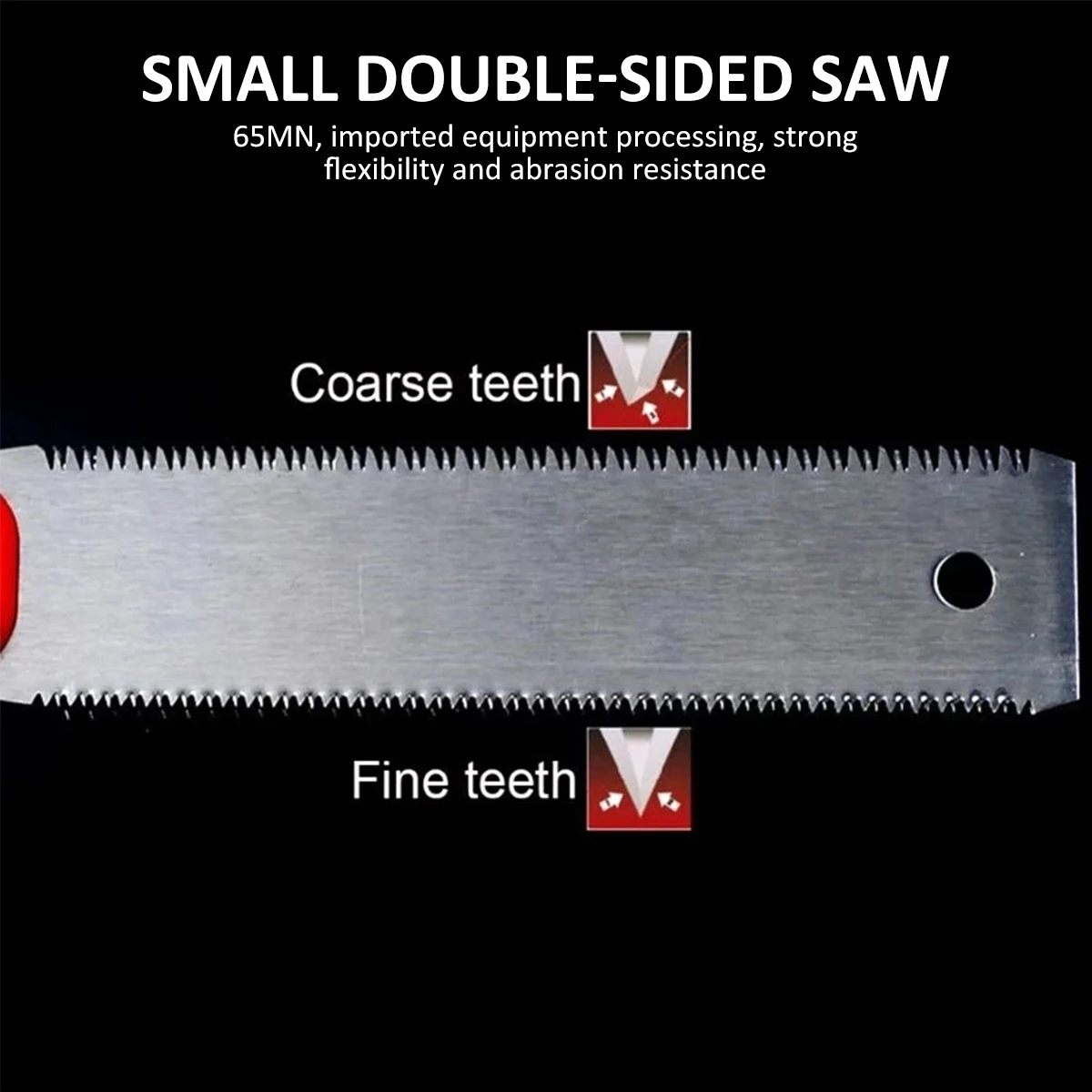 Double Eed Japanese Pull Saw 65Mn Flexible Blade Tenon 3Side Grinding Tooth Hand - £173.12 GBP