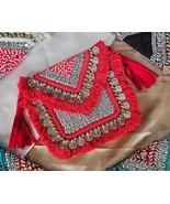 Vintage Indian Women's Designer handmade Mini Banjara Bag In Red  - $417.96 MXN