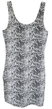 H&amp;M Divided Womens Dress Snakeskin Pattern Stretch Sleeveless Size S Bla... - £10.08 GBP
