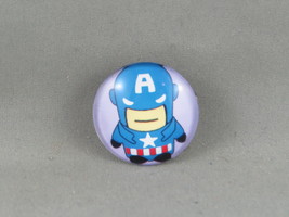 Captain American Pin - Bigh Head Child Graphic - Celluloid Pin  - $15.00