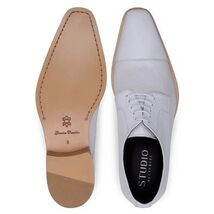 Belvedere Studio Men's Dress Shoes Alexander Deerskin Leather White image 1