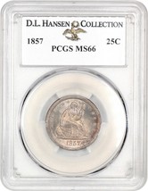1857 25c PCGS MS66 ex: D.L. Hansen - £3,955.42 GBP
