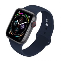 Silicone Strap For Apple Watch Band Blue-Cobalt-28  42mm or 44mm SM - £7.96 GBP