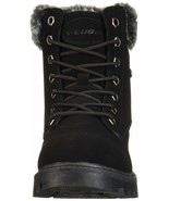 Lugz Womens's Empire Hi Fur Lace Up Black Boots Size 7 Wide - $64.34