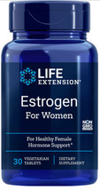 ESTROGEN FOR WOMEN FEMALE HORMONE SUPPORT 30 Vegetarian Tablet  LIFE EXT... - $22.50