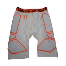 Under Armour Shorts Men L Wht Padded Heat Gear Game Day Armor Fitted Compression - £23.38 GBP