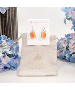 Kendra Scott Alexandria Dichroic Glass Rhodium Silver Drop Earrings NWT - $88.61