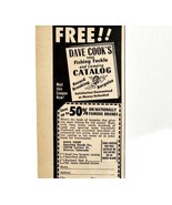 Dave Cook Fishing Camping Catalog 1953 Advertisement Outdoor Sporting DW... - €17,24 EUR