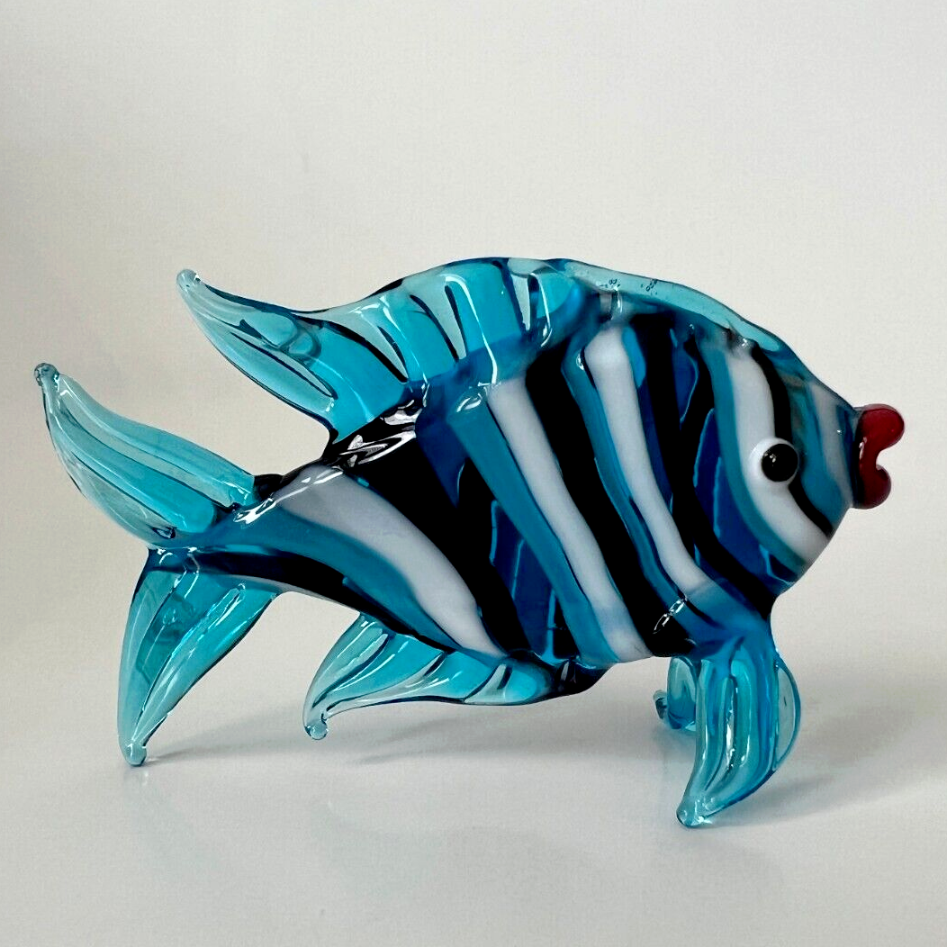 Primary image for New Colors! Murano Glass, Handcrafted Unique Lovely Fish Figurine, Size 2