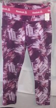 Reebok Sporty Leggings  Size Small, 3/4Length Pink&amp;purple  Abstract - Womens - £14.74 GBP