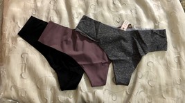 Lot of (3) Victoria Secret No-Show Thongs Size Medium - £14.30 GBP