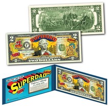 SUPERDAD #1 DAD Greatest Dad Ever #1 Superman Hero Genuine $2 US Bill w/Display - £10.96 GBP