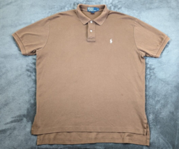 Polo Ralph Lauren Classic Logo Polo Shirt Adult Large Brown Cotton Mens - $13.89