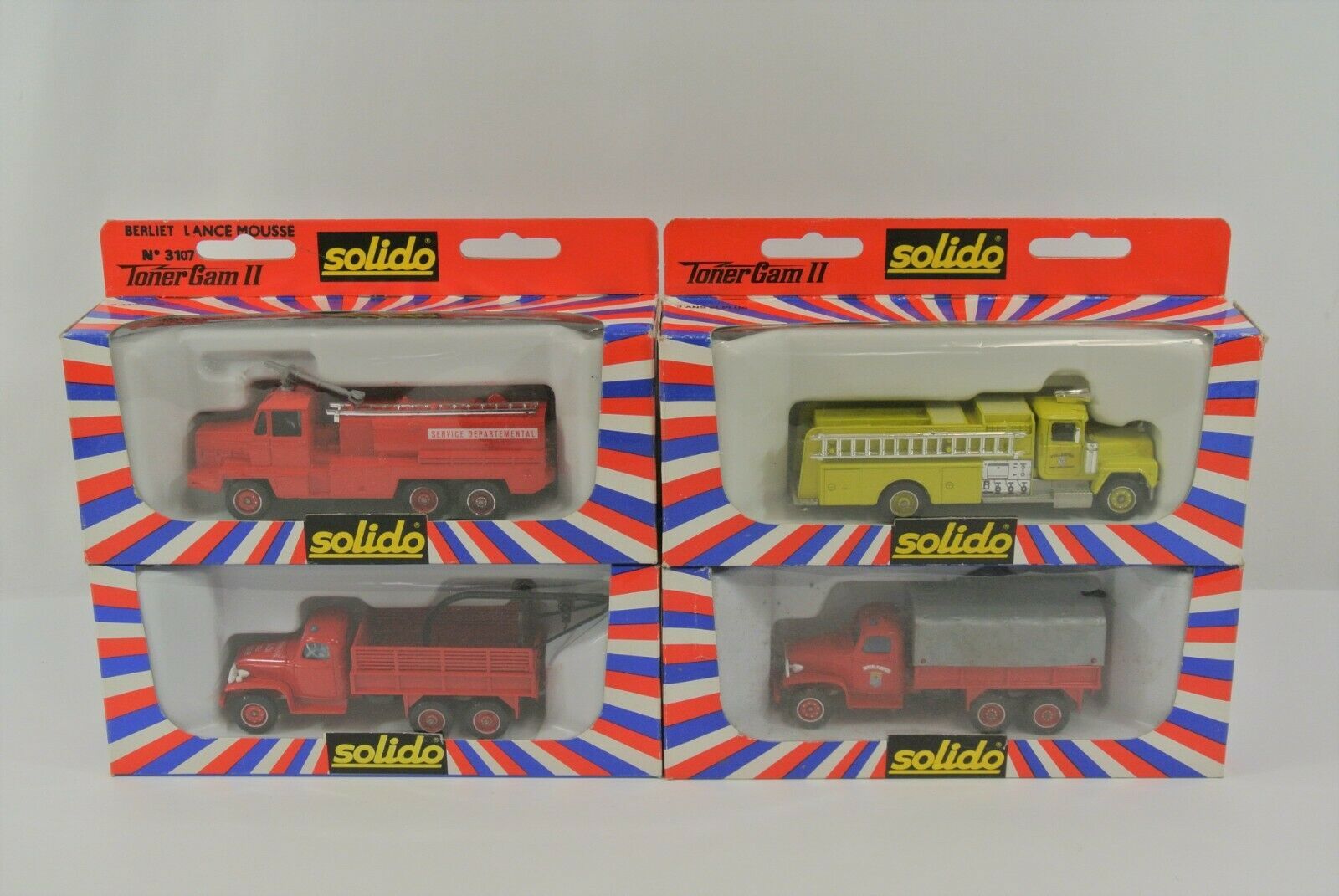 Solido Toner Gam II Lot of 4 Diecast Vehicles Lance Mousse Fire Engine... France - $67.54
