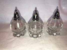 3 Candlewick Elegant Depression Glass Salt Shakers Mint - £7.86 GBP