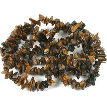 Tiger&#39;s Eye Chip Bead Gemstone Jewelry Beading 1 Strand - £5.23 GBP