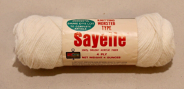 Sayelle Yarn KMart Skein Off White 4-Ply Orlon Acrylic Knitting Worsted 4 oz. - £5.51 GBP