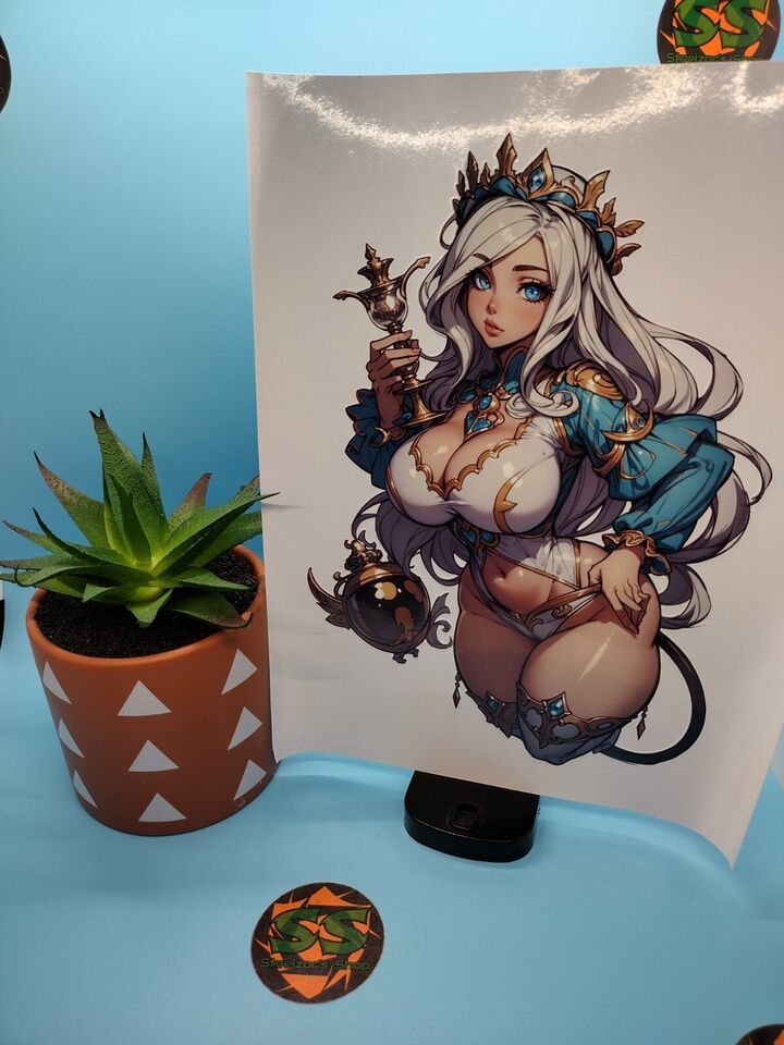 Custom Anime Girl - Blonde Goddess #3 - Waterproof Anime Sticker / Decal - $1.00+
