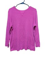 Woman Within Pullover  Thermal Long Sleeve Shirt Pink - $12.86