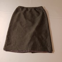 Penny Blue Couture Women&#39;s Brown Stripes Back Zipper &amp; Slit Measured Wai... - $10.39