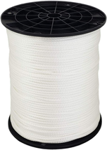 1/8&quot; (#4) X 1000 Ft Low -Stretch Solid Braid Industrial Polyester Cord. USA Made - £35.21 GBP