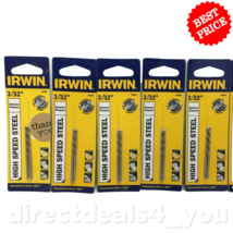 Irwin  High Speed Steel  #60506   3/32&quot; Drill Bit  Pack of 5 - £16.35 GBP