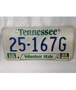 Vintage Tennessee License Plate Volunteer 25 167G Aug 1988 - $14.95