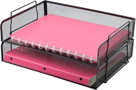 Easepres 2 Tier Stackable Desktop Document Letter Tray Organizer| The, B... - $46.51 CAD