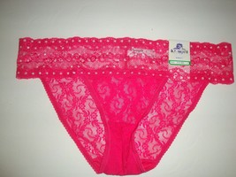 New b.tempt&#39;d by Wacoal Lace Kiss Bikini Panty 978182 Red w/ White Polka Dots L - £10.13 GBP