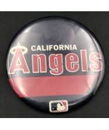 Vintage 1980s California Angels Round Pin 3.5&quot; -- Button Pinback - £7.47 GBP