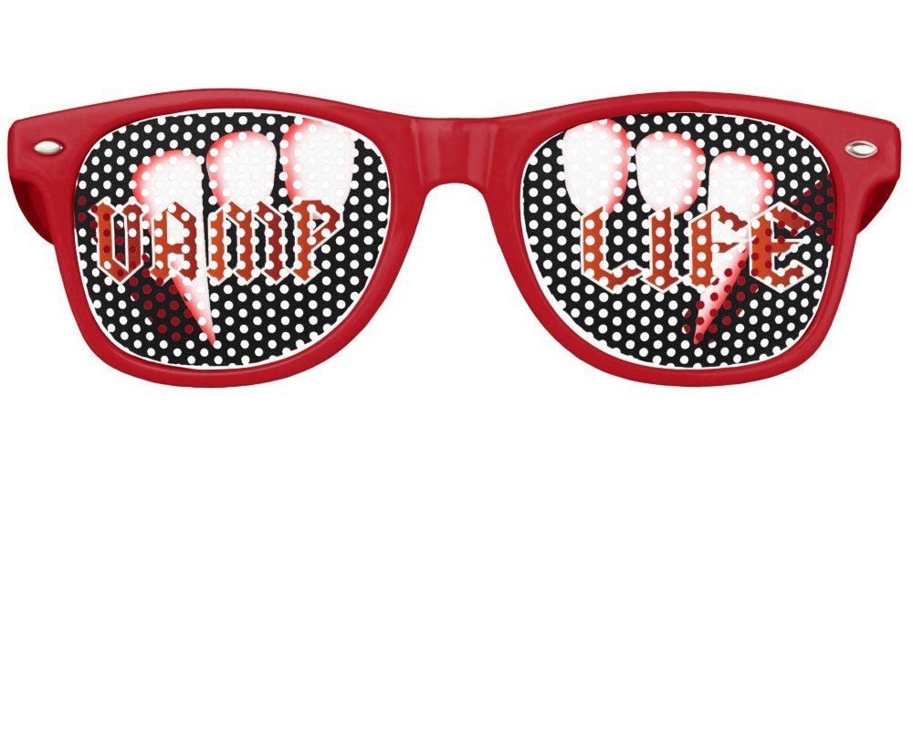 Vamplife Night Shades Party Sunglasses Retro Stye - Red
