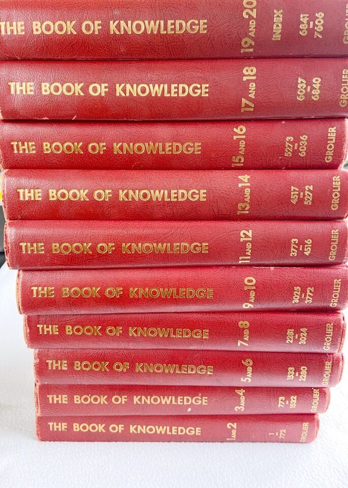 Primary image for The Book of Knowledge Children's Encyclopedia Complete Set Vol 1-20 (10 Books)