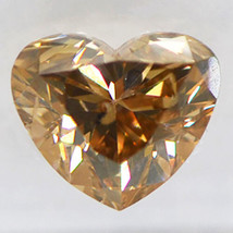 Heart Shape Diamond Natural Fancy Brown Loose Real 1.01 Carat I1 IGI Certificate - £1,032.78 GBP