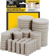 Scotch Felt Pads 162 PCS Beige, Felt Furniture Pads for Protecting Hardw... - $23.63