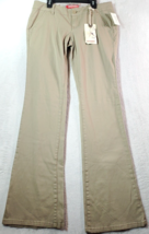 UNIONBAY Pants Junior Size 9 Tan Cotton Flat Front Bootcut Leg Slash Pocket - £10.10 GBP