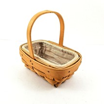 Longaberger Basket Parsley Booking 1999 Liner &amp; Protector Signed by 3 Siblings - £19.61 GBP