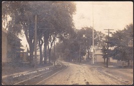 Medford, MA Pre-1920 RPPC - High Street Dirt Road &amp; Trolley Tracks Scene - £11.53 GBP
