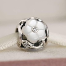 Mother&#39;s Day Release 925 Sterling Silver Luminous Florals Charm with Pearl For M - £12.62 GBP