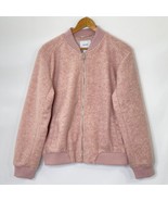 Old Navy Bomber Jacket Womens size Large Full Zip Front Lined Pockets Pink - £28.20 GBP