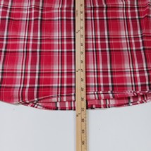 Kings Club Sportswear Men's Red/White Plaid Short Sleeve Button-Down Shirt Sz L image 6