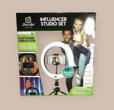 First Act Influencer Studio Set. 10” Ring Light With Phone Holder &amp; Gree... - £16.13 GBP