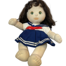 Vintage Mattel My Child Doll Brunette Green Eyes Long Hair Sailor Dress ... - £232.76 GBP