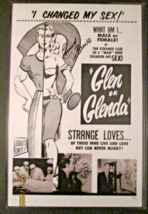 CONRAD BROOKS: ACTOR: (GLEN OR GLENDA) SIGN AUTOGRAPH WINDOW CARD POSTER - $395.99